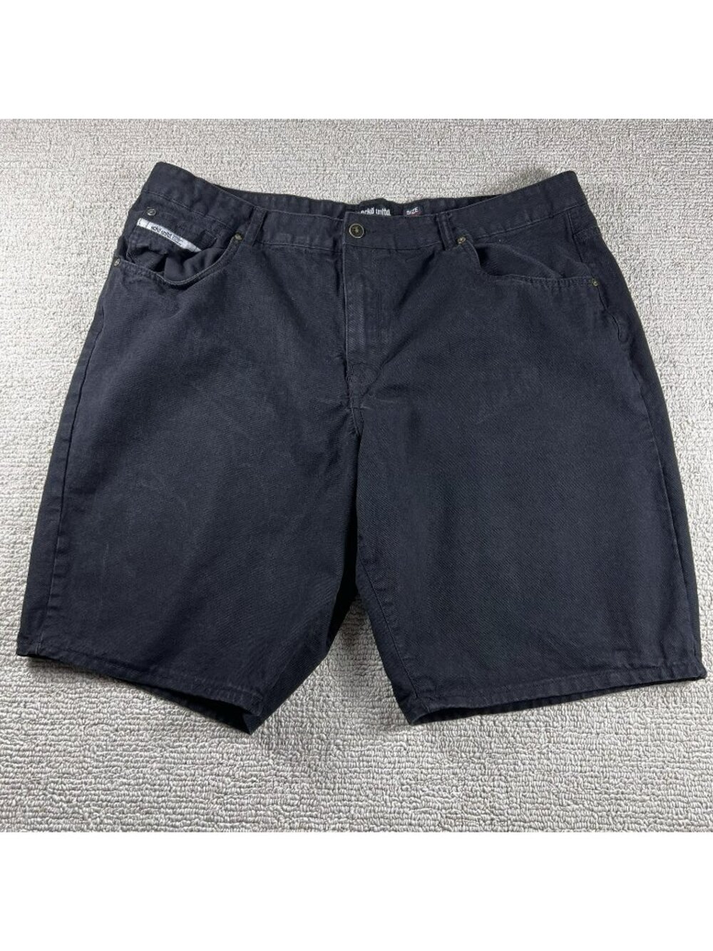 Ecko Unlimited Baggy Denim Shorts Black Men’s Size 44 x 10